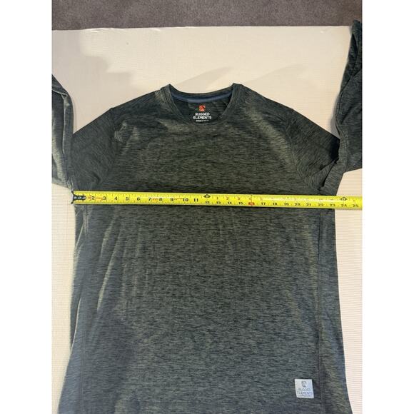 Rugged Elements Long Sleeve Shirt Large Gray Stretch Athletic Utility Tee - Picture 7 of 10